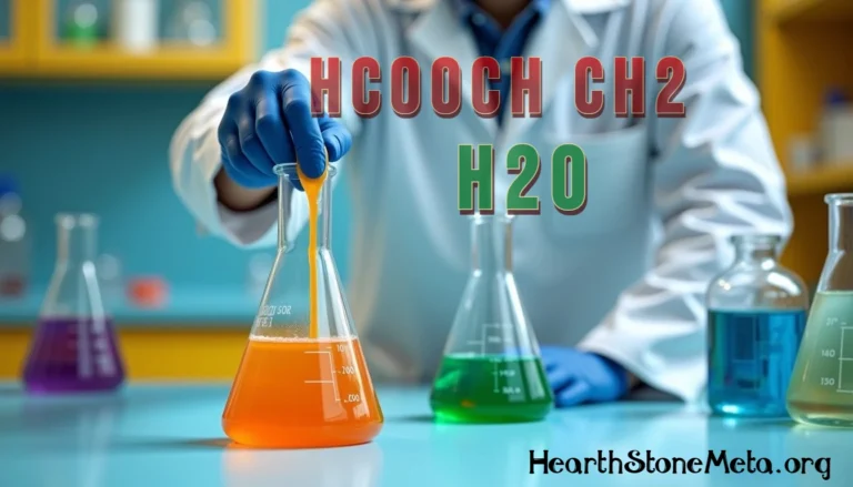 HCOOCH CH2 H2O An Essential Compound for Modern Chemistry